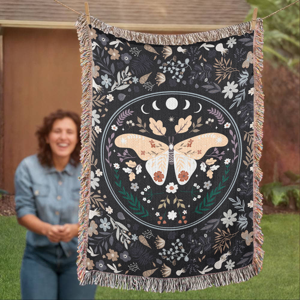 Woven Blanket - Bohemian Butterfly