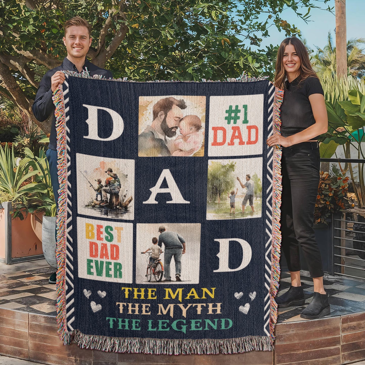 Woven Blanket - Best Dad Ever