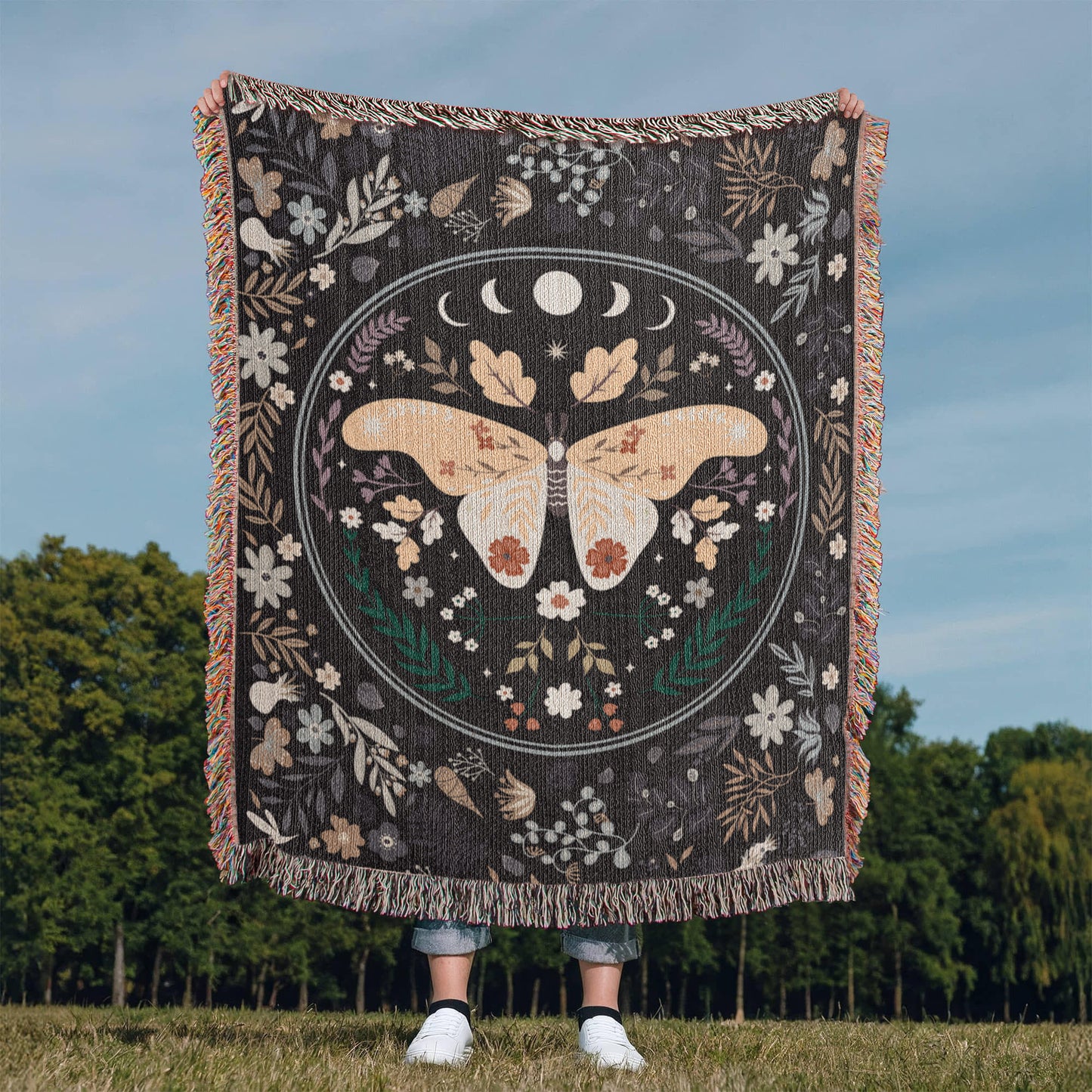 Woven Blanket - Bohemian Butterfly