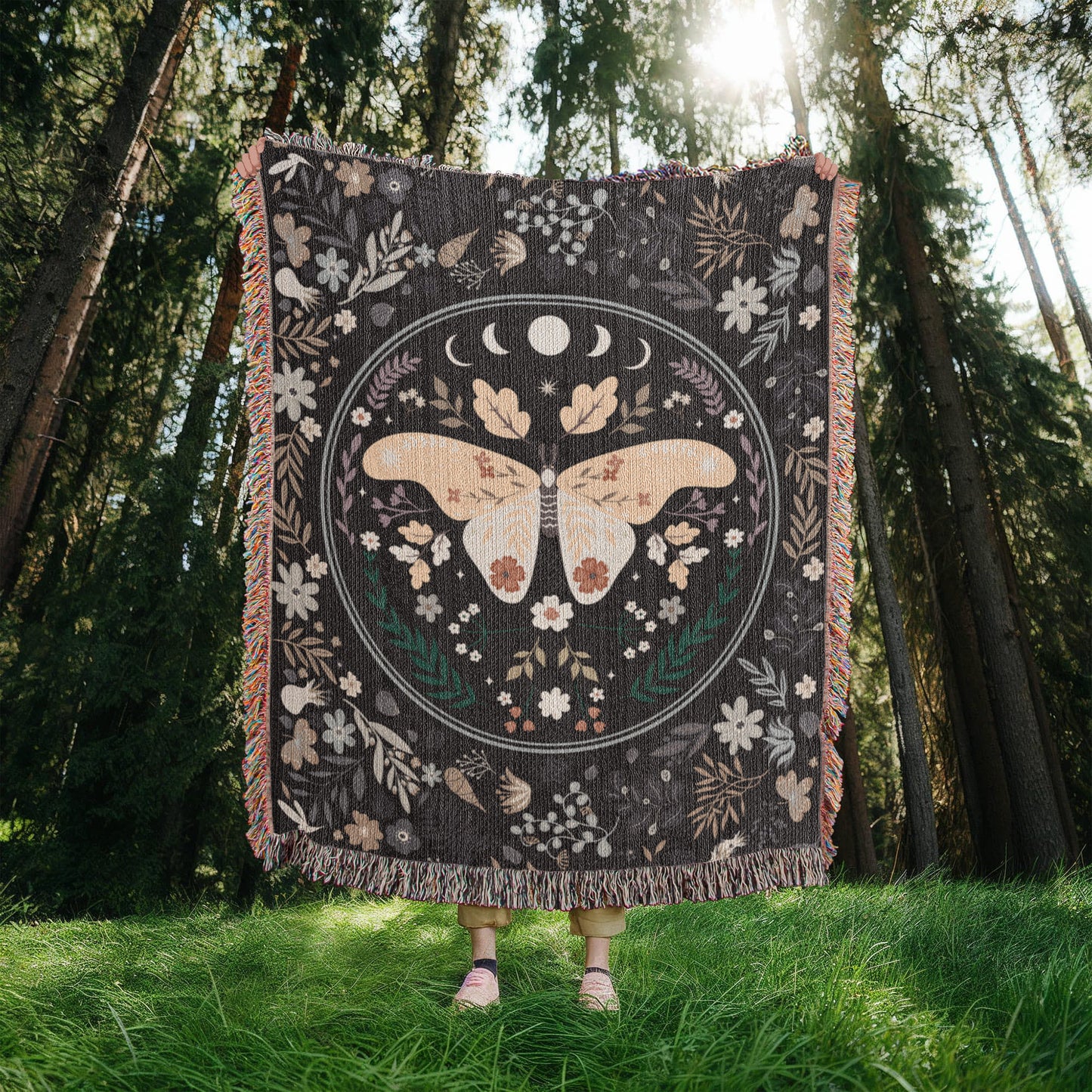 Woven Blanket - Bohemian Butterfly