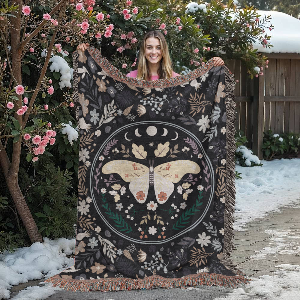 Woven Blanket - Bohemian Butterfly