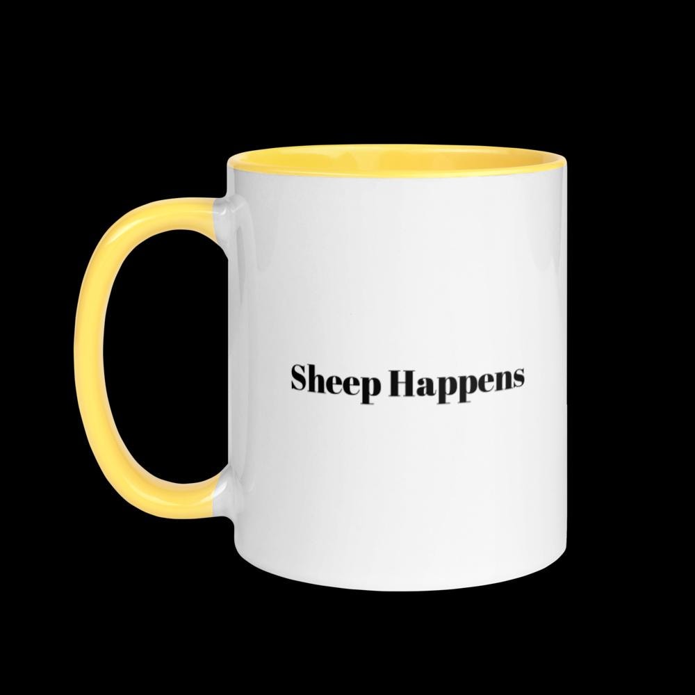 Funny Sheep Mug - Sheep Happens - Gift for Sheep Lovers